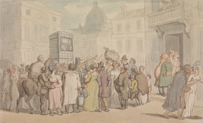 Un espectáculo de Punch y Judy de Thomas Rowlandson